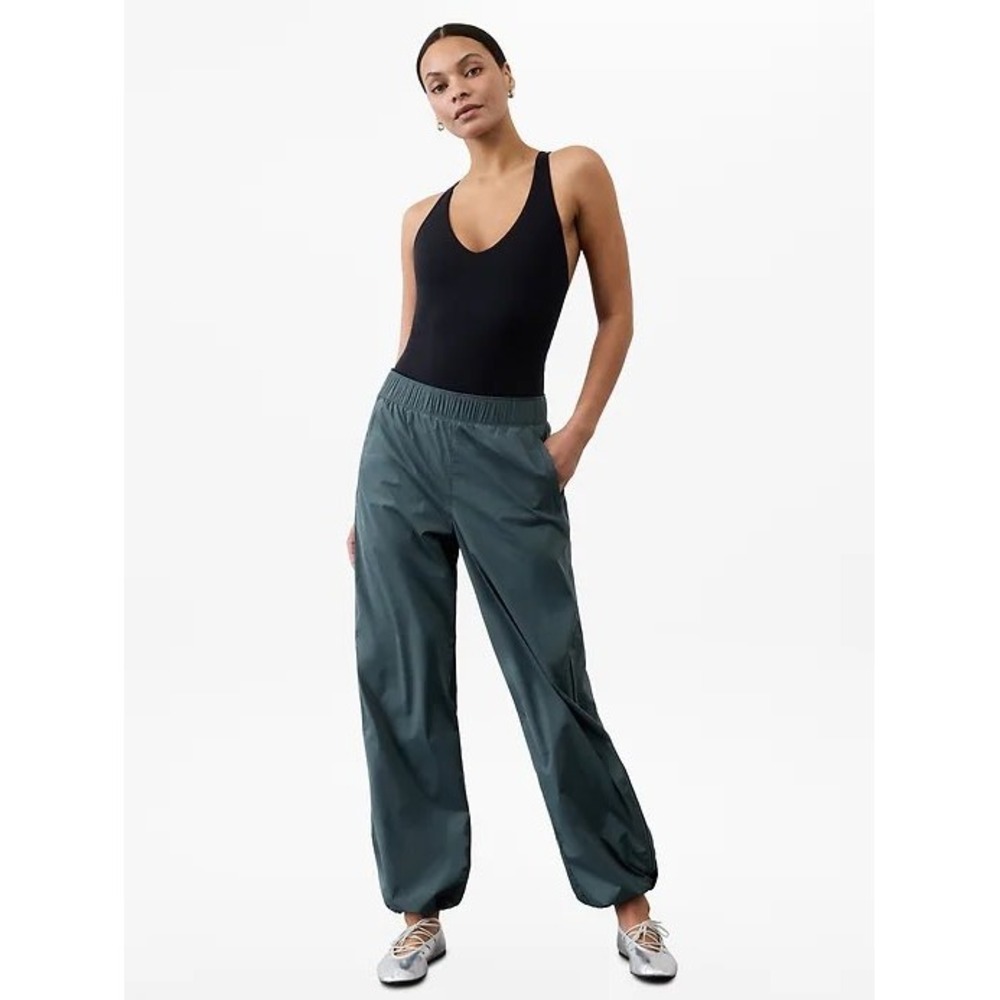 Athleta Rise Eden Nylon Wide Leg Track Pants S/767533-01 Size XS